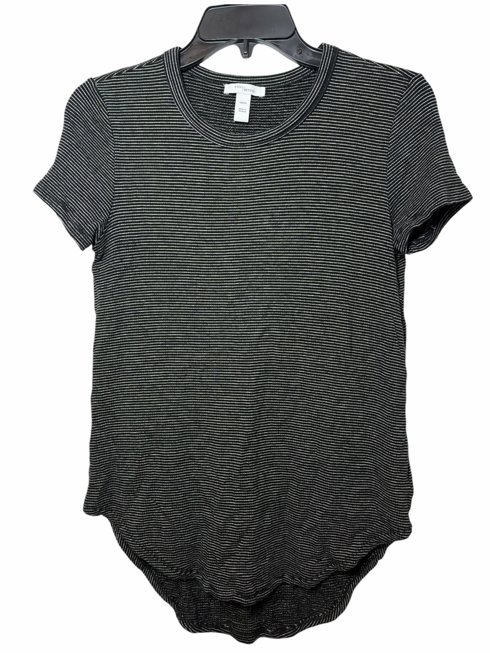 Daily Ritual Black Stripe Short Sleeve Crew Neck Tee